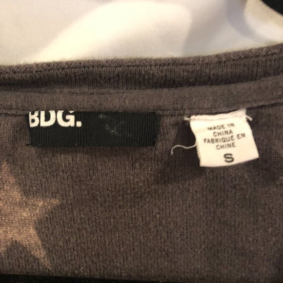 BDG Gray Cardigan w/ Star Pattern - Picture 5 of 5